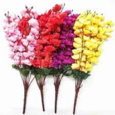 Picture of Artificial Cherry flower bunches 21 inch flower bunches - 1 pcs-Multicolor