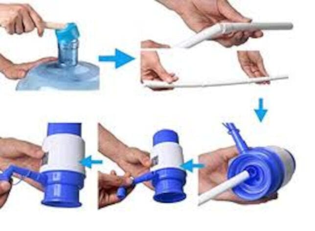 Picture of Water Pump hand press Dispenser for Drinking Bottle Can for Home Office Outdoor (Supports All Brand Bottle)