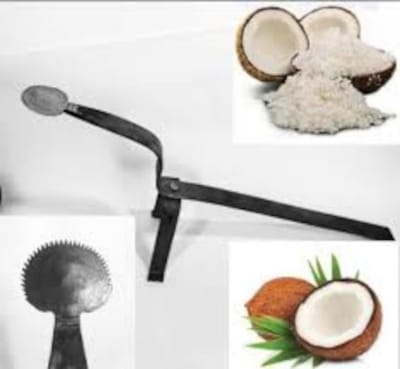 Picture of Coconut Scraper Handmade - Kitchen Accessories-Black