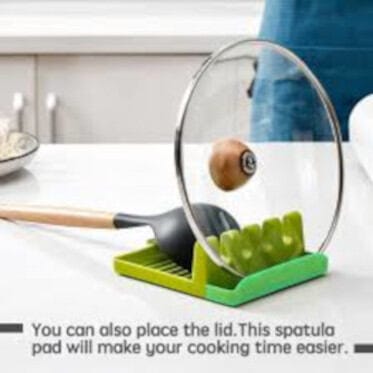 Picture of Spoon Rest Holder Utensil Organizer Kitchen Rack - Keep Your Utensils Organized And Accessible With This Spoon Rest Holder-Multicolor