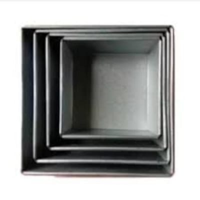 Picture of Cake Mold, 4Pcs Square Shape Aluminum Round cake mold 4pcs set, Make Cake, Pudding And More, Oven Proof Cake Pan Set-Silver