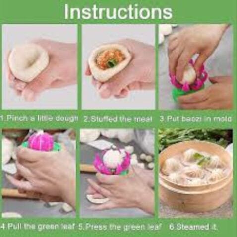 Picture of Kitchen Accessories Steamed Stuffed Bun Making Mold Baking and Pastry Tool Pastry Pie Dumpling Maker DIY - 1 pcs-Multicolor