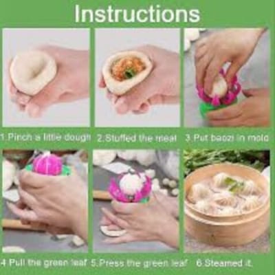 Picture of Kitchen Accessories Steamed Stuffed Bun Making Mold Baking and Pastry Tool Pastry Pie Dumpling Maker DIY - 1 pcs-Multicolor