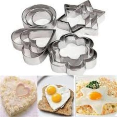 Picture of Stainless Steel Cookie Cutter 12 Pieces - Silver-Silver