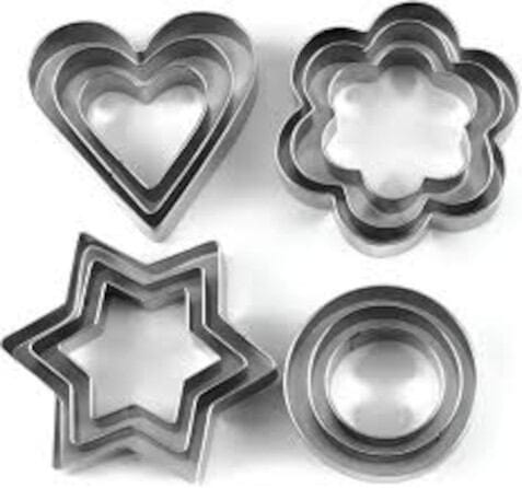 Picture of Stainless Steel Cookie Cutter 12 Pieces - Silver-Silver