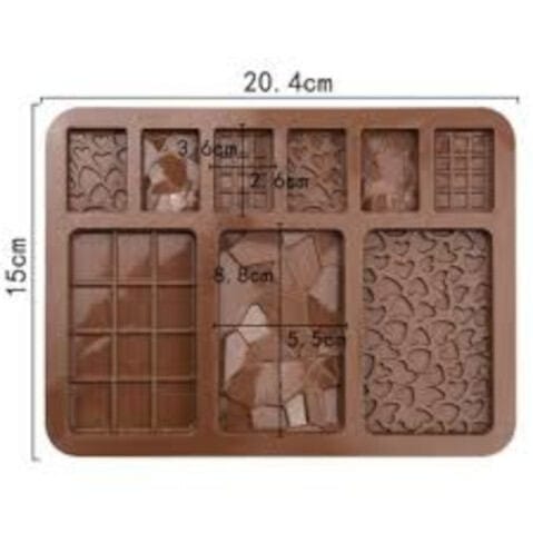 Picture of Silicon Mold Chocolate Baking Tool 9 Cavity-Multicolor