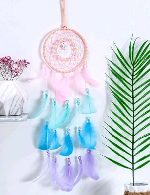 Picture of Dream Catcher Wall Decor Colorful Catcher Handmade Dream Catcher for Girls Boy Kids Bedroom Wall Hanging Living Room Wedding-Multicolor