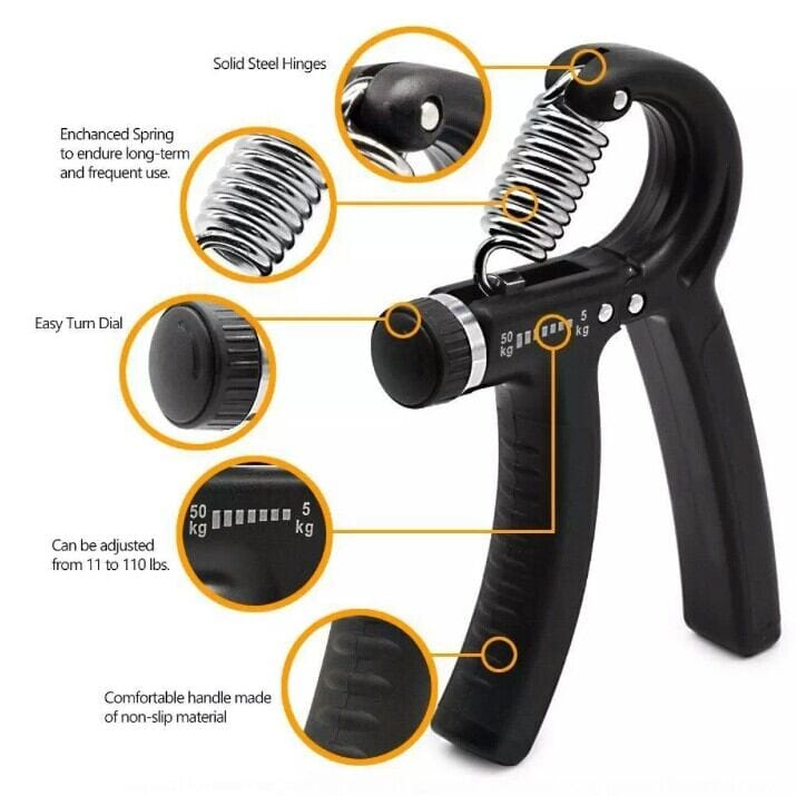 Picture of Adjustable Heavy Grips Hand Gripper Gym Power Fitness Hand Exerciser Grip - Strengthen Grip With The Adjustable Heavy Grips Hand Gripper-Multicolor