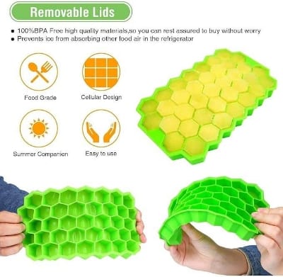 Picture of Silicone Ice Cube Tray 37 Cavity Ice-making Box-Multicolor