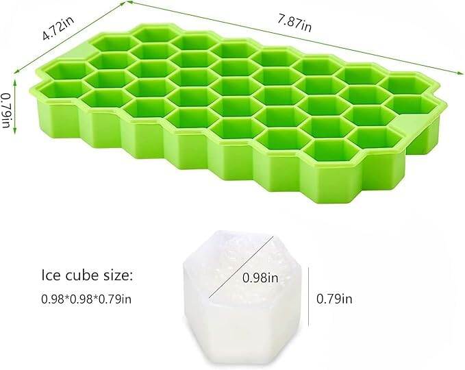 Picture of Silicone Ice Cube Tray 37 Cavity Ice-making Box-Multicolor