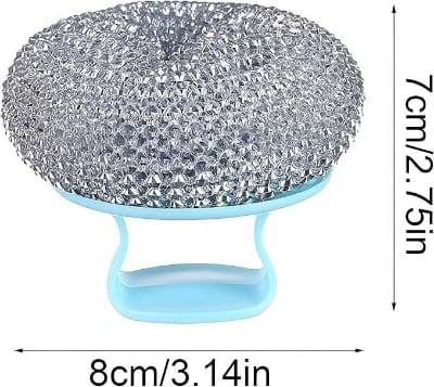 Picture of Dishwashing Brush Durable Dish Scrubber with Handle for Home Restaurant Kitchen ( 1 Pcs Random Color-Blue