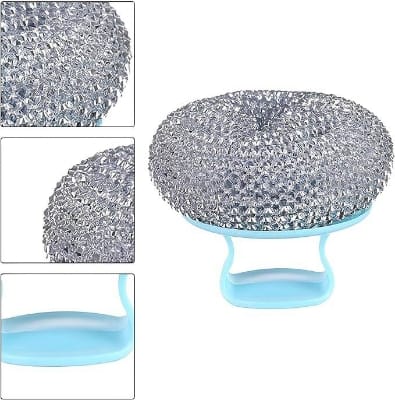 Picture of Dishwashing Brush Durable Dish Scrubber with Handle for Home Restaurant Kitchen ( 1 Pcs Random Color-Blue