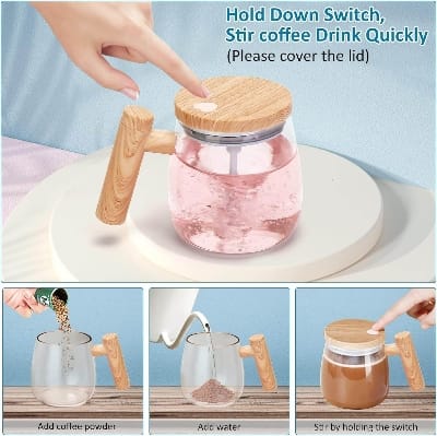 Picture of Electric Self Stirring Coffee Mug, 400ml High Speed Mixing Cup-Multicolor