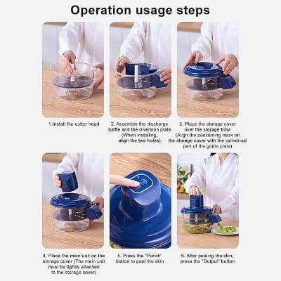 Picture of Peeling Machine, Electric Automatic Garlic Peeler Machine,-Blue