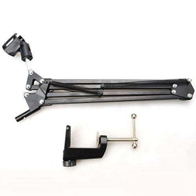 Picture of Professional Microphone Stand Suspension Scissor Arm  with Holder For Dynamic and Condenser Microphone (Black) (Black)