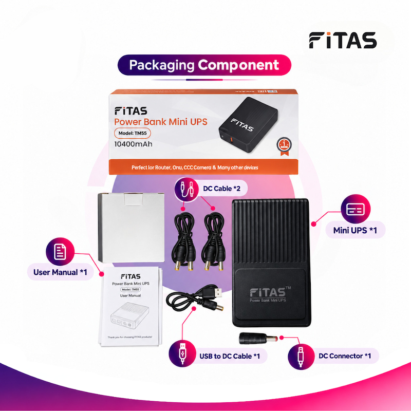 Picture of FiTAS TM55 DC Mini UPS 5V 9V 12V