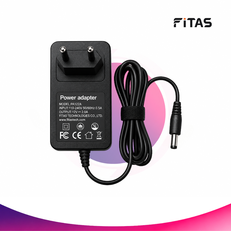 Picture of FiTAS 12V 2A Power Adapter for Router CC Camera Mini UPS