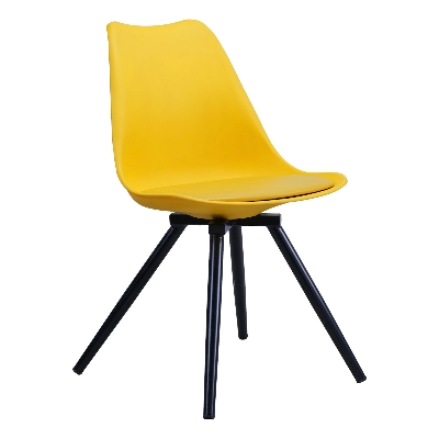 Picture of REGAL TULIP CHAIR-201 (YELLOW)- BLACK LEG
