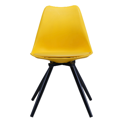 Picture of REGAL TULIP CHAIR-201 (YELLOW)- BLACK LEG