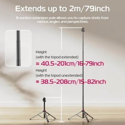 Picture of Ulanzi MT-89 Quick-Release Light Stand with Cold Shoe Mount (Black)