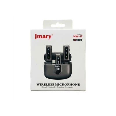 Picture of Jmary MW-17 2.4G Wireless Microphone for Mobile (Type-C Or  Lighting) With Charging Case Black (Lighting(iphone))