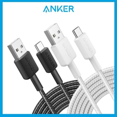 Picture of Anker 322 USB A to USB C Cable Fast Charge Data Transfer Braid for Huawei Xiaomi Samsung Oneplus Vivo OPPO Realme USB-C Phones, Tablets Multicolor