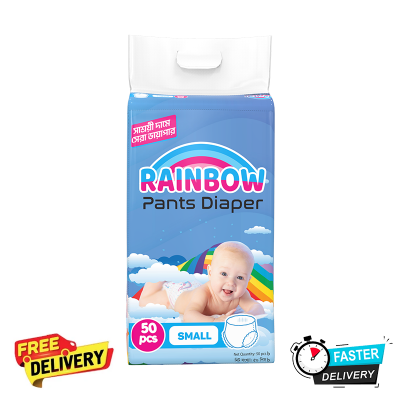 Picture of Rainbow Pant Diaper Small (S) 50 Pcs Pack for Kids Dryness, Safety and Comfortpack