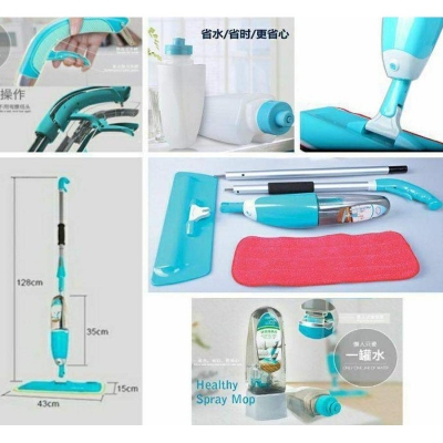 Picture of 500ml Spray Mop Floor Steamer Tile Hard Wood Cleaner Home Kitchen Bathroom Cleaning Tools-Light Grey