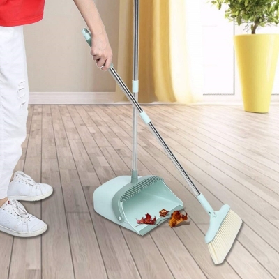 Picture of Scraping Dustpan Sweep Set Sweep Cleaning Tools Household Broom-Blue