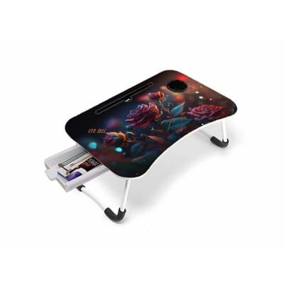 Picture of Multicolor Foldable Laptop Table - Stylish And Functional Addition To Any Space - Add Convenience To Workspace With A Multicolor Foldable Laptop Table-Black