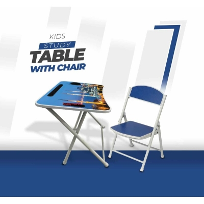 Picture of KIDS READING TABLE WITH CHAIR MASJID SHAPE-Blue