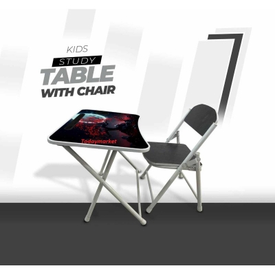 Picture of KIDS READING TABLE WITH CHAIR-Black