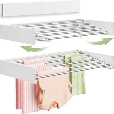 Picture of Foldable Laundry Drying Rack-Silver