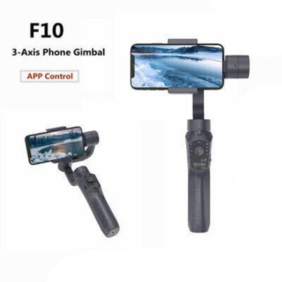 Picture of F10 pro 3-axis Wireless Blue Tooth Phone Holder Stabilizer Smart Shooting Gimbal De 3 Axios 4k Gimbal Stabilizer for Smartph Black