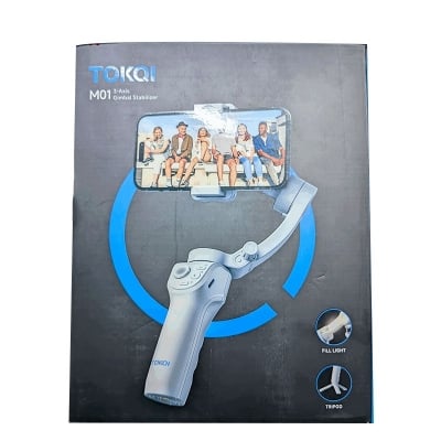 Picture of TOKQI M01 Handheld 3-Axis Gimbal Phone Holder Anti Shake Video Record Stabilizer for Smart Phones, Vlogs, Tiktok, Yotube Black