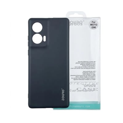 Picture of For Motorola G96 Premium Case Soft Sandstone Slim Matte Cover Eouro Brand - Phone Case -Black