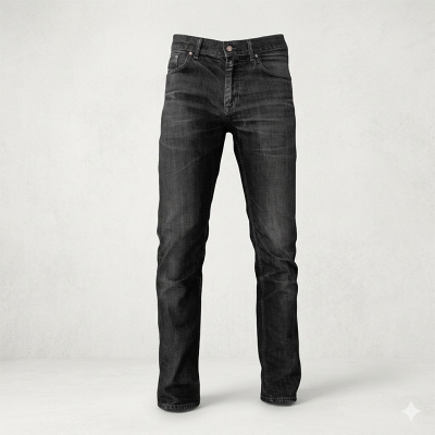 Picture of Black Faded Jeans Pant for Men | Slim Fit Stylish Denim | Premium Washed Look Casual Jeans | Durable Comfortable Everyday Wear | Trendy Street Style Denim Pants | Modern Fashion Jeans for All Seasons-Black