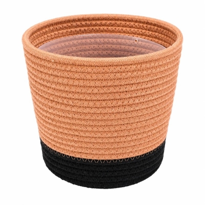 Picture of Gorgeous Handicrafts Planter round Cotton black brown S D26-PTP-002, GHORA