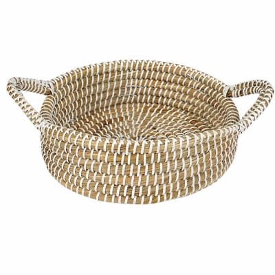 Picture of Gorgeous Handicrafts Tray round kansgrass natural D26-BASK-004, KORAI small