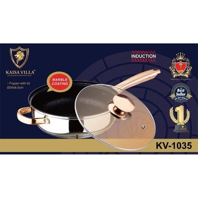 Picture of Kaisa Villa Wok Pan Sauce Pan Saute with Marble Coating Fry Pan 24 cm