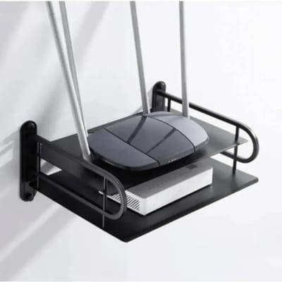 Picture of Metal Router Stand Router Storage Box Router Storage Wifi Router Storage Box-asia express-Black