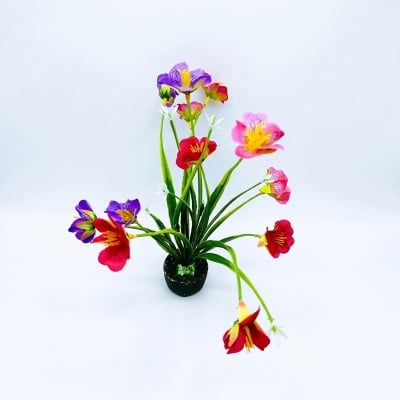 Picture of Artificial Mix Wild Flower In Plastic Tob --11 Inc For Home Or Office Decoration -  Home Decoration Item - Home Decoration Item - Home Decoration Item - artificial flower (SF 6)