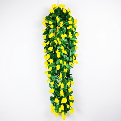 Picture of Artificial Wall Hanging Flower bucket-30inc long,Jime Shops Flowers - Home Decoration Items (Plastic chika tob 2)