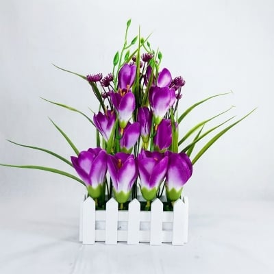 Picture of Artificial Gladiolas Flower In Flat Tob 11Inc Long For Any Kind Of Decoration - Home Decoration Item (W & P GL)