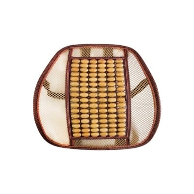 Picture of Mesh Ventilation Wooden Back Rest with Elastic and Belt Support For Car Seat, Office Chairs, home