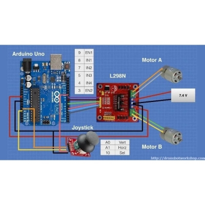 Picture of L298n মোটর ড্রাইভার l 298 n - motor (Red)