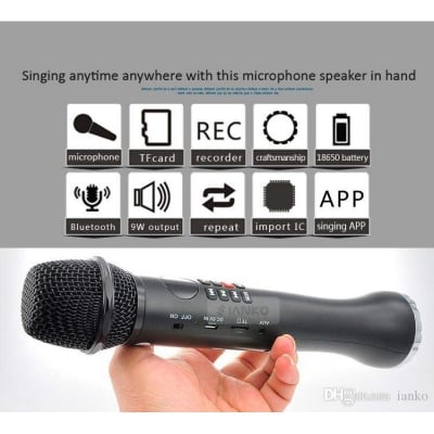 Picture of Karaoke L- 598 Bluetooth Microphone Portable Speaker, Wireless Karaoke L598 (Red)