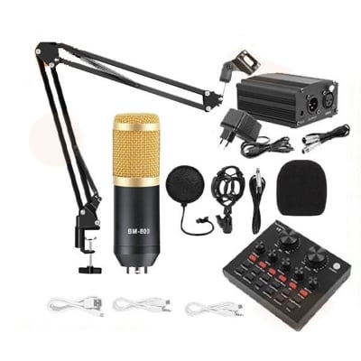 Picture of BM 800 condenser microphone studio package for facebook youtube etc. - Emphasizing Value (Bm800, V8, Phantom)