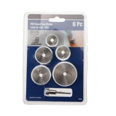 Picture of 6Pcs Circular Saw Blade Set HSS Cutting Disc for Wood Plastic and Aluminum (White)