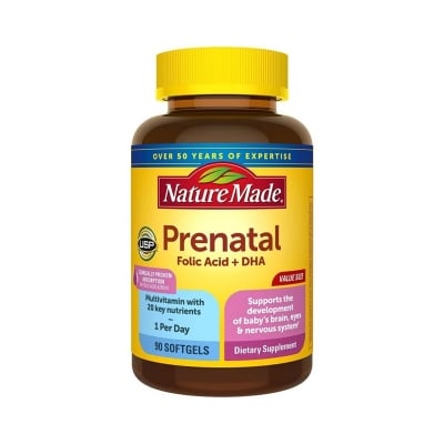 Picture of Nature Made Prenatal Folic Acid + DHA | 90 Softgels